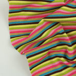 Load image into Gallery viewer, Muted Summer Stripes Lurex Poly Spandex | Designer Deadstock
