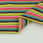 Load image into Gallery viewer, Muted Summer Stripes Lurex Poly Spandex | Designer Deadstock
