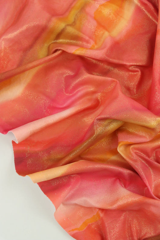 Solar Energy Gold Shimmer Nylon Spandex | Designer Deadstock