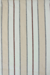 Beige Camden Stripe Cotton Linen Poplin