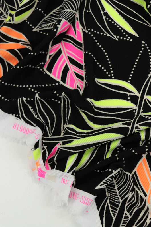 Breeze Bay Nylon Spandex Micro Rib | Designer Deadstock