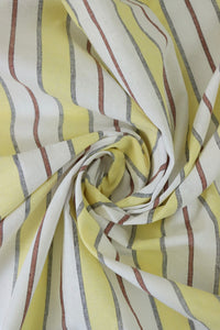 Yellow Camden Stripe Cotton Linen Poplin