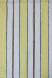 Yellow Camden Stripe Cotton Linen Poplin