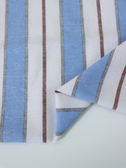 Load image into Gallery viewer, Blue Camden Stripe Cotton Linen