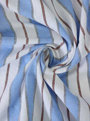 Load image into Gallery viewer, Blue Camden Stripe Cotton Linen