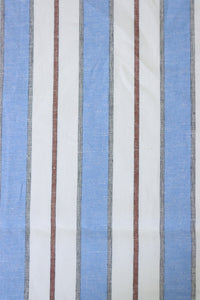 Blue Camden Stripe Cotton Linen Poplin