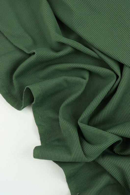 Sea Kelp Nylon Spandex Rib | Designer Deadstock