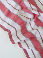 Load image into Gallery viewer, Red Camden Stripe Cotton Linen