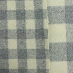 Load image into Gallery viewer, Cream &amp; Gray Check Melton Double Weave Wool | By The Half Yard
