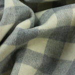 Load image into Gallery viewer, Cream &amp; Gray Check Melton Double Weave Wool | By The Half Yard
