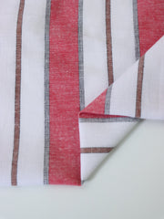 Load image into Gallery viewer, Red Camden Stripe Cotton Linen