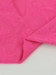 Load image into Gallery viewer, Venus Pink Palm Jacquard Poly Spandex | Designer Deadstock
