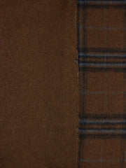 Load image into Gallery viewer, Walnut/Espresso/Sky Blue Melton Double Weave Wool | By The Half Yard