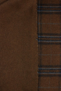 Walnut/Espresso/Sky Blue Melton Double Weave Wool | By The Half Yard