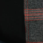 Load image into Gallery viewer, Black/White/Red Plaid Melton Double Weave Wool | By The Half Yard
