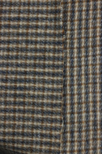 Denim/Linen/Cinnamon Box Plaid Melton Double Weave Wool | By The Half Yard