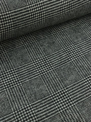 Load image into Gallery viewer, Black &amp; White Houndstooth Melton Double Weave Wool | By The Half Yard