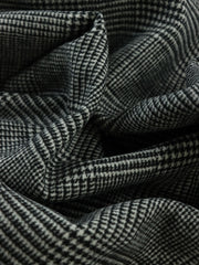 Load image into Gallery viewer, Black &amp; White Houndstooth Melton Double Weave Wool | By The Half Yard