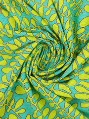 Load image into Gallery viewer, Mint &amp; Lemongrass Sea Dreamer Nylon Spandex | Designer Deadstock
