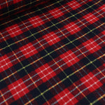 Load image into Gallery viewer, Red/Navy/Yellow Plaid Melton Double Weave Wool | By The Half Yard
