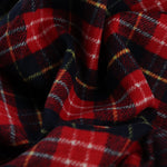 Load image into Gallery viewer, Red/Navy/Yellow Plaid Melton Double Weave Wool | By The Half Yard
