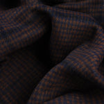 Load image into Gallery viewer, Gingerbread &amp; Navy Plaid Melton Double Weave Wool | By The Half Yard

