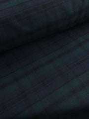 Load image into Gallery viewer, Hunter/Navy/Black Plaid Melton Double Weave Wool | By The Half Yard
