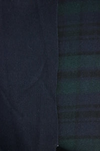 Hunter/Navy/Black Plaid Melton Double Weave Wool | By The Half Yard