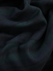 Load image into Gallery viewer, Hunter/Navy/Black Plaid Melton Double Weave Wool | By The Half Yard
