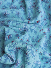 Load image into Gallery viewer, Aqua Crinkle Floral Knit