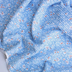 Load image into Gallery viewer, Blue Crinkle Floral Knit
