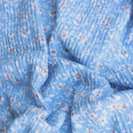 Load image into Gallery viewer, Blue Crinkle Floral Knit
