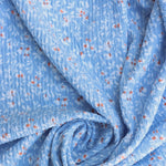 Load image into Gallery viewer, Blue Crinkle Floral Knit
