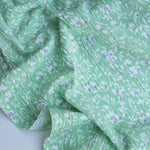 Load image into Gallery viewer, Green Crinkle Floral Knit
