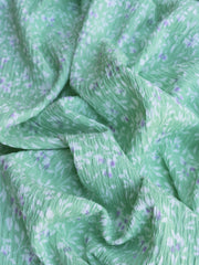 Load image into Gallery viewer, Green Crinkle Floral Knit