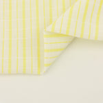 Load image into Gallery viewer, Butter &amp; White Textured Vertical Stripe Rayon | Designer Deadstock
