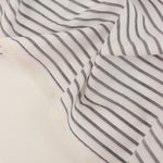 Load image into Gallery viewer, White/Ice Pink/Black Stripe Cotton Shirting | Designer Deadstock

