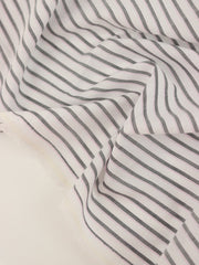 Load image into Gallery viewer, White/Ice Pink/Black Stripe Cotton Shirting | Designer Deadstock
