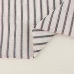 Load image into Gallery viewer, White/Ice Pink/Black Stripe Cotton Shirting | Designer Deadstock
