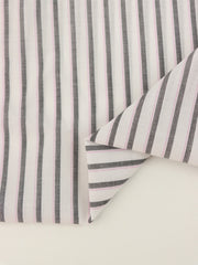 Load image into Gallery viewer, White/Ice Pink/Black Stripe Cotton Shirting | Designer Deadstock
