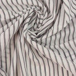 Load image into Gallery viewer, White/Ice Pink/Black Stripe Cotton Shirting | Designer Deadstock
