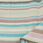 Load image into Gallery viewer, Blues/Pinks/Beiges Horizontal Stripe Cotton Shirting | Designer Deadstock
