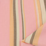 Load image into Gallery viewer, Pink/Peach/Beaver Stripe Cotton Shirting | Designer Deadstock
