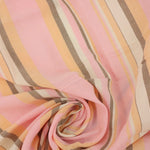 Load image into Gallery viewer, Pink/Peach/Beaver Stripe Cotton Shirting | Designer Deadstock
