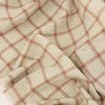 Load image into Gallery viewer, Cream &amp; Clay Plaid Cotton Double Gauze | Designer Deadstock

