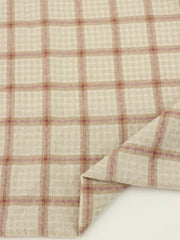 Load image into Gallery viewer, Cream &amp; Clay Plaid Cotton Double Gauze | Designer Deadstock
