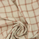 Load image into Gallery viewer, Cream &amp; Clay Plaid Cotton Double Gauze | Designer Deadstock
