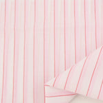 Load image into Gallery viewer, White/Red/Pink Stripe Cotton Shirting | Designer Deadstock
