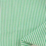 Load image into Gallery viewer, Green &amp; White Mini Stripe Cotton Shirting | Designer Deadstock
