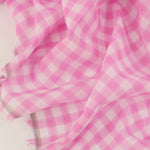 Load image into Gallery viewer, Pucker Pink Check Cotton Shirting | Designer Deadstock
